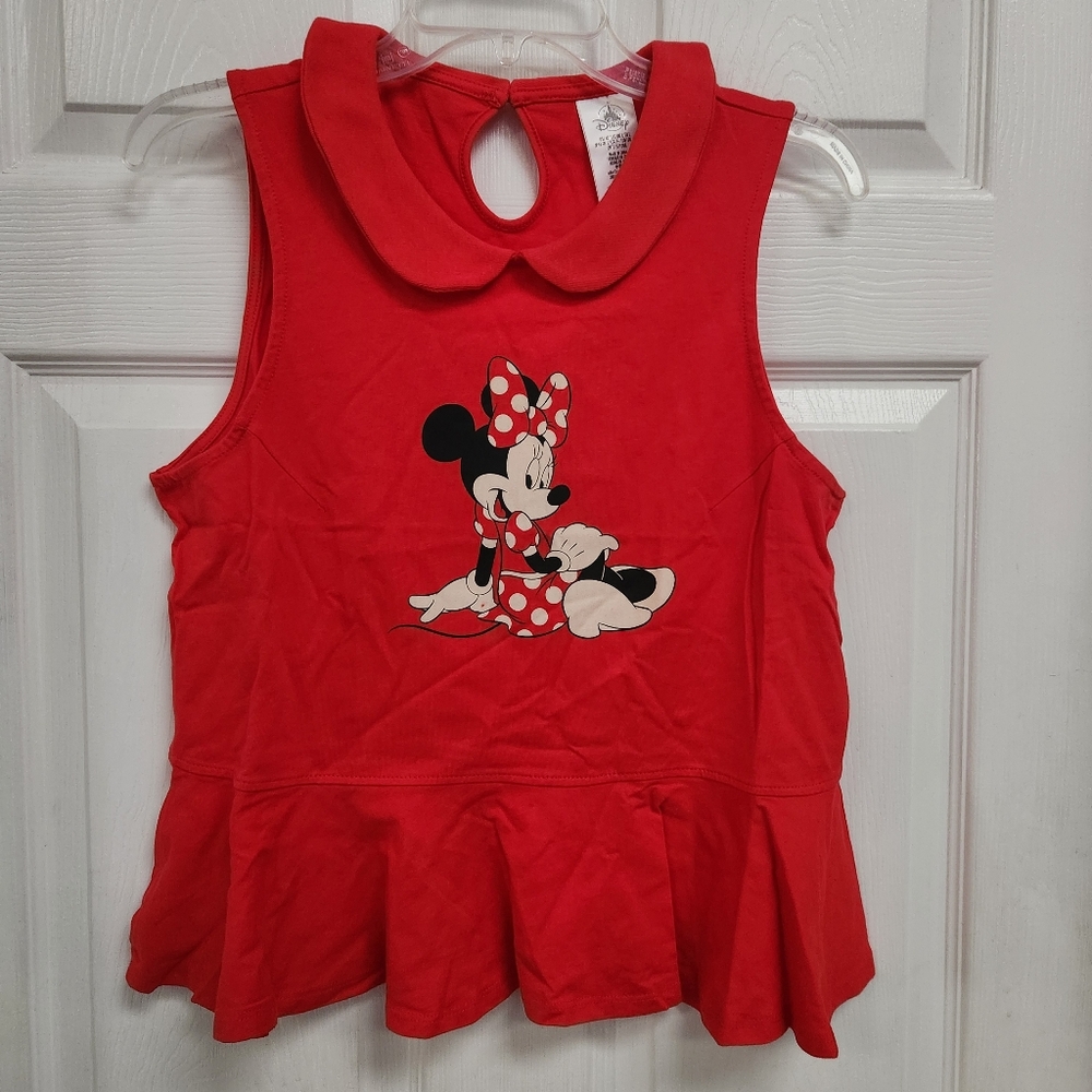 Disney Parks Minnie Mouse Peplum Tank Top Large NWT
